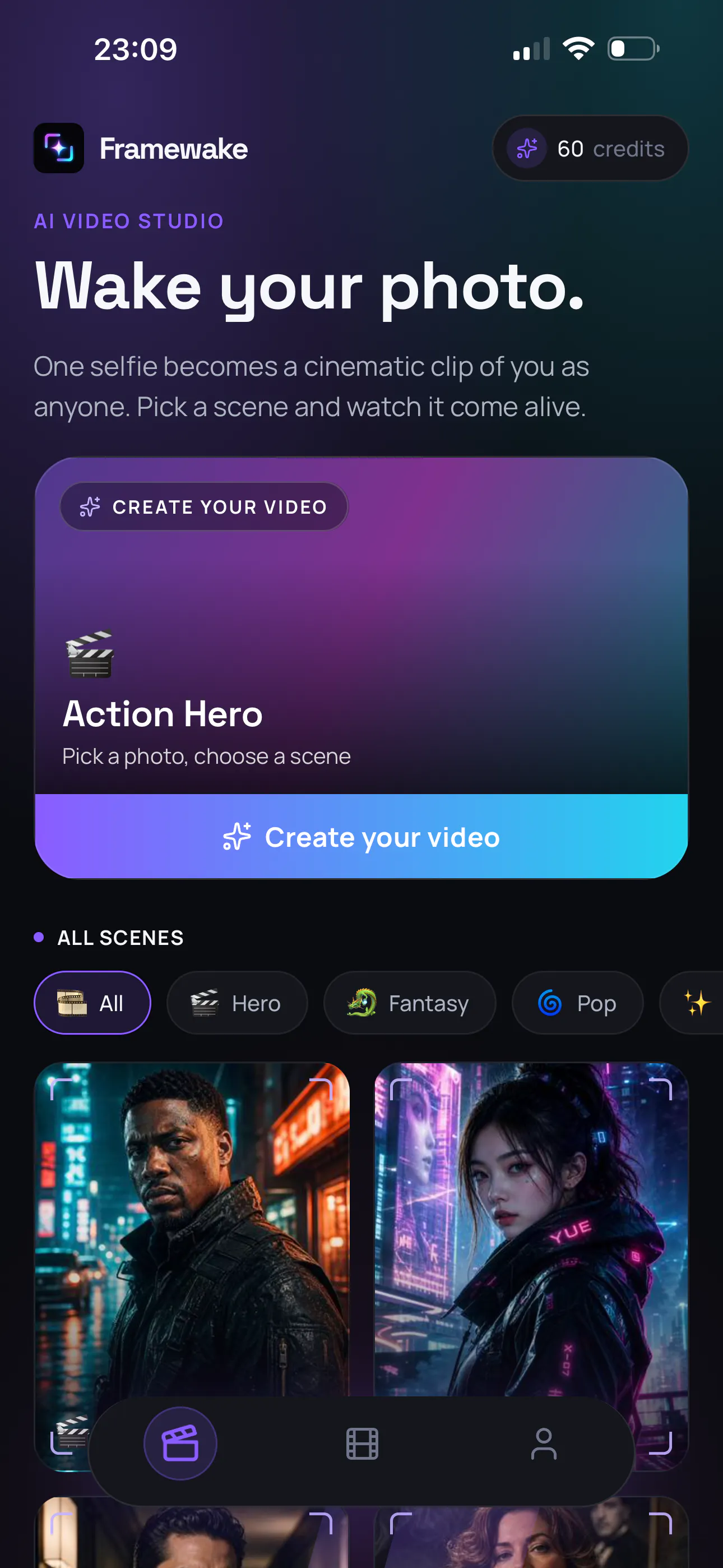 Framewake: AI Character Portraits 截图 6