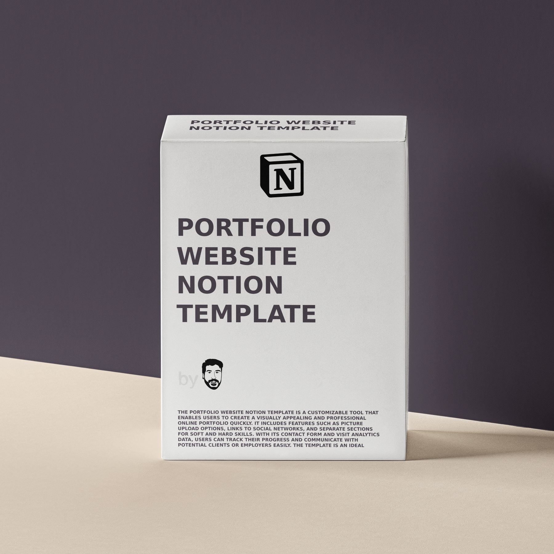 Modèle de notion de site Web de portefeuille