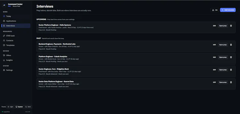 M01 — Job Search Command Center screenshot 4