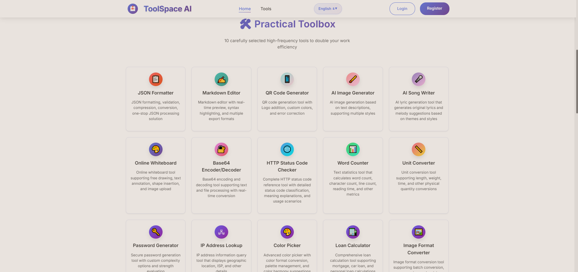 ToolSapceAI - Screenshot 3 showing product features and functionality
