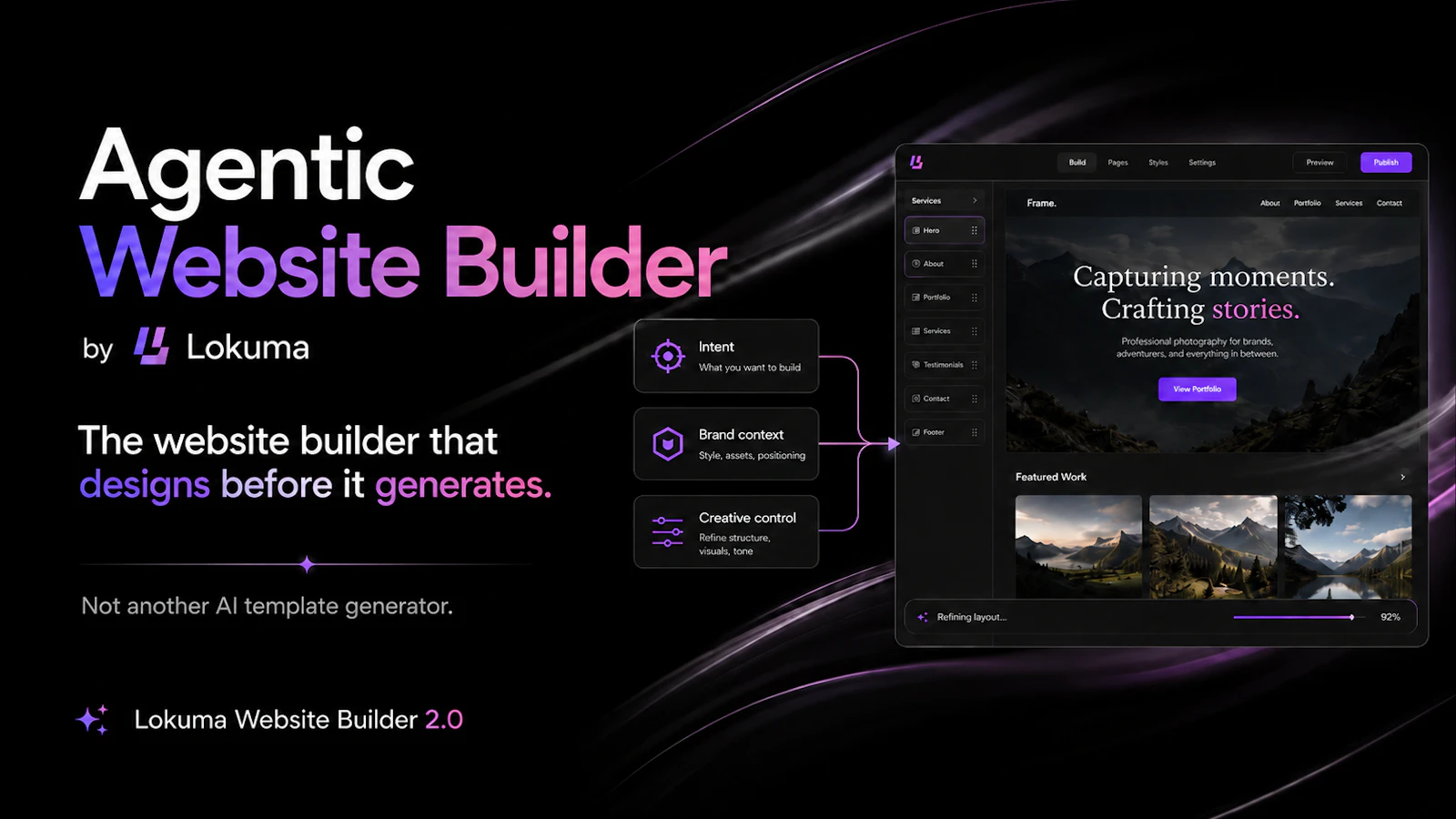 Agentic Website Builder 2.0 by Lokuma screenshot 2