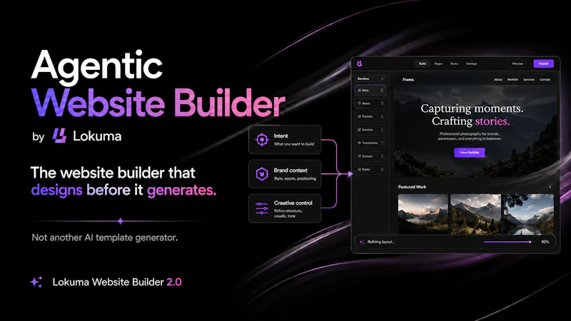 Agentic Website Builder 2.0 by Lokuma screenshot 2
