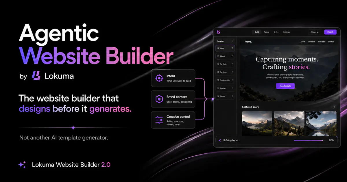 Agentic Website Builder 2.0 by Lokuma