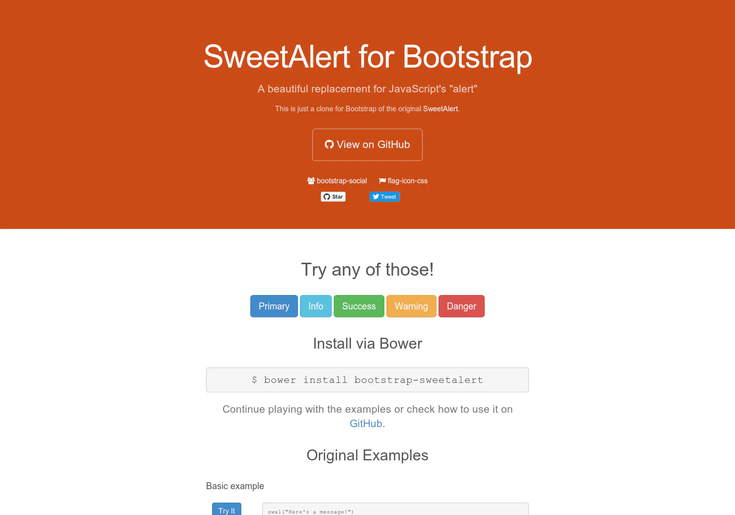 SweetAlert for Bootstrap