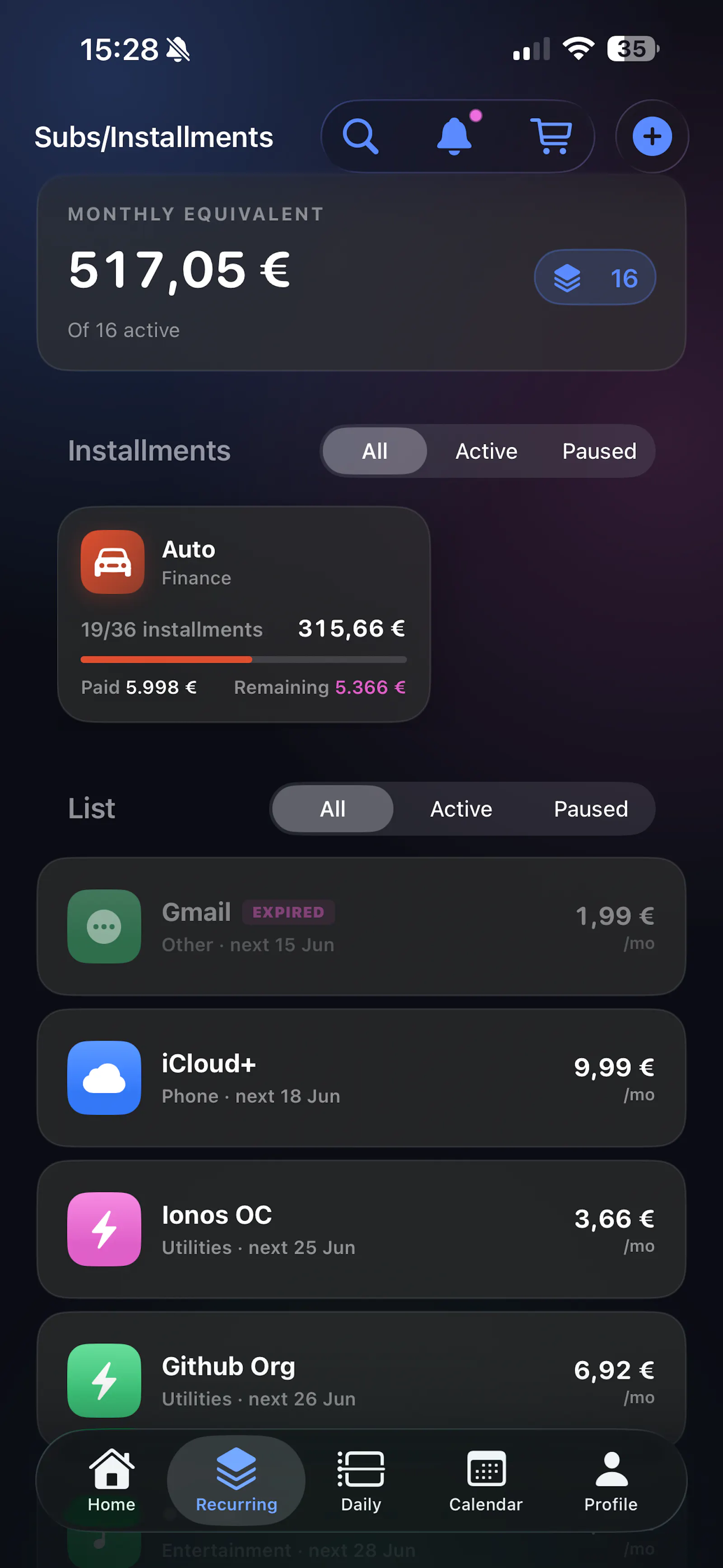 ForeSpend screenshot 2