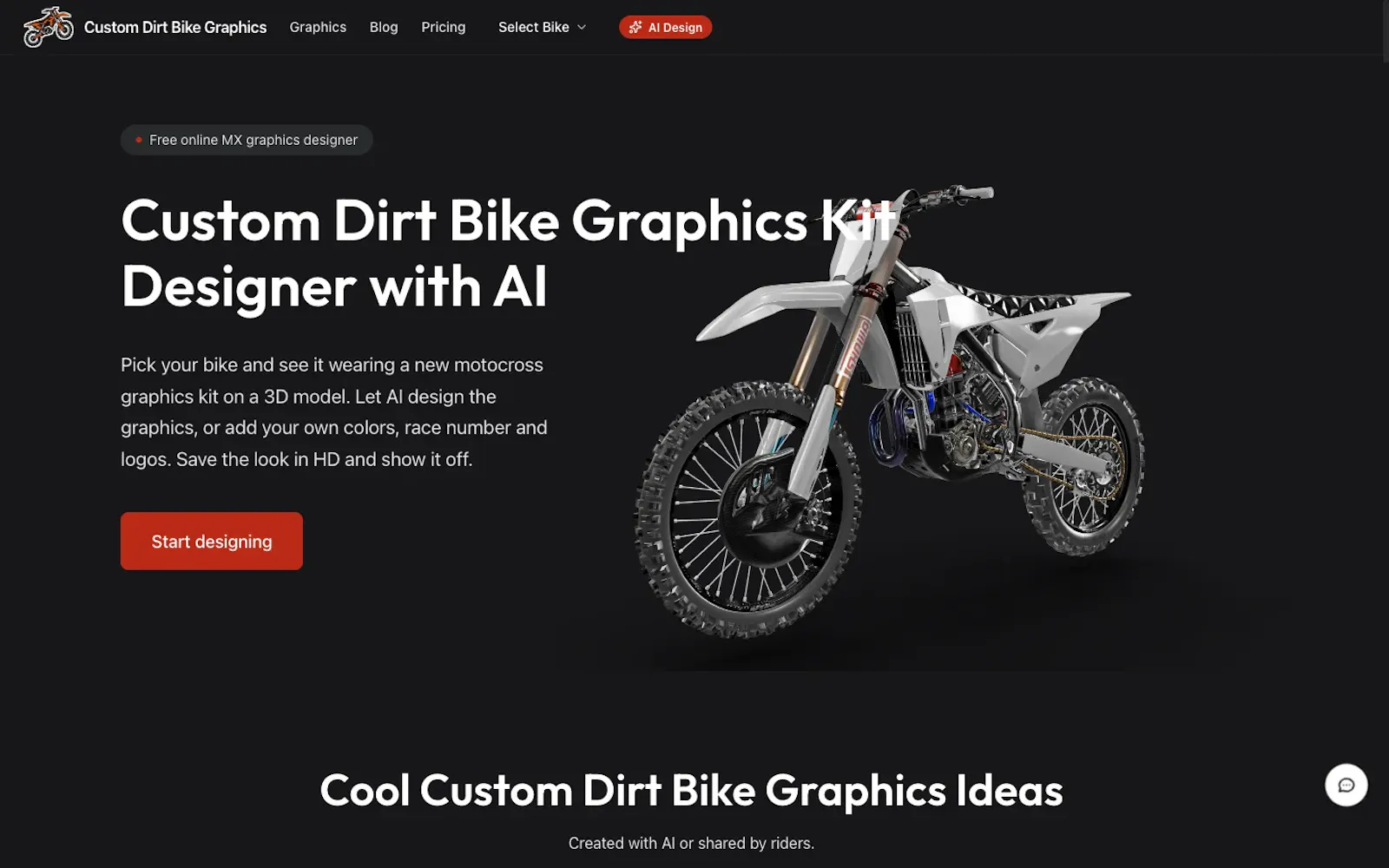 Custom Dirt Bike Graphics AI screenshot 1