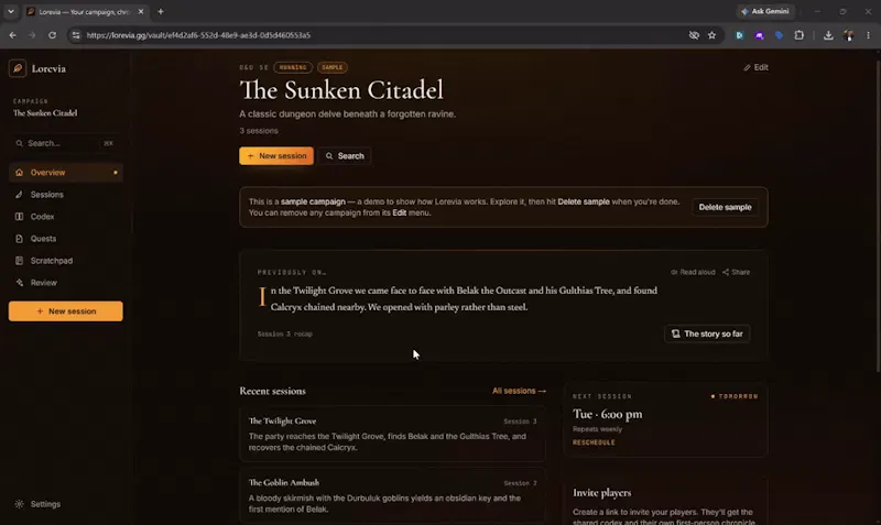 Lorevia screenshot 1 (video preview)