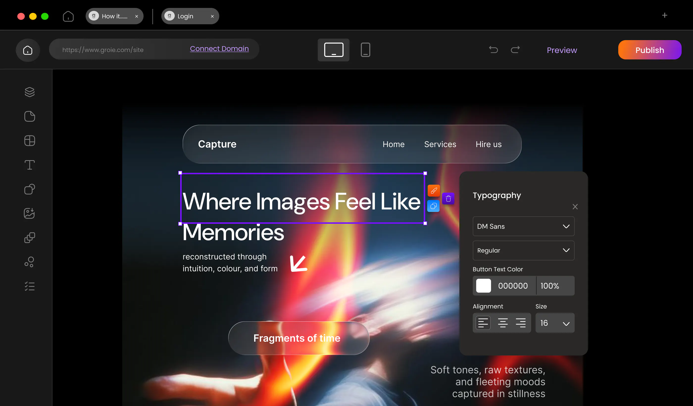 Groie - No-code website builder gallery image