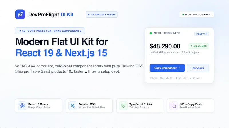 DevPreFlight React UI Kit screenshot 1