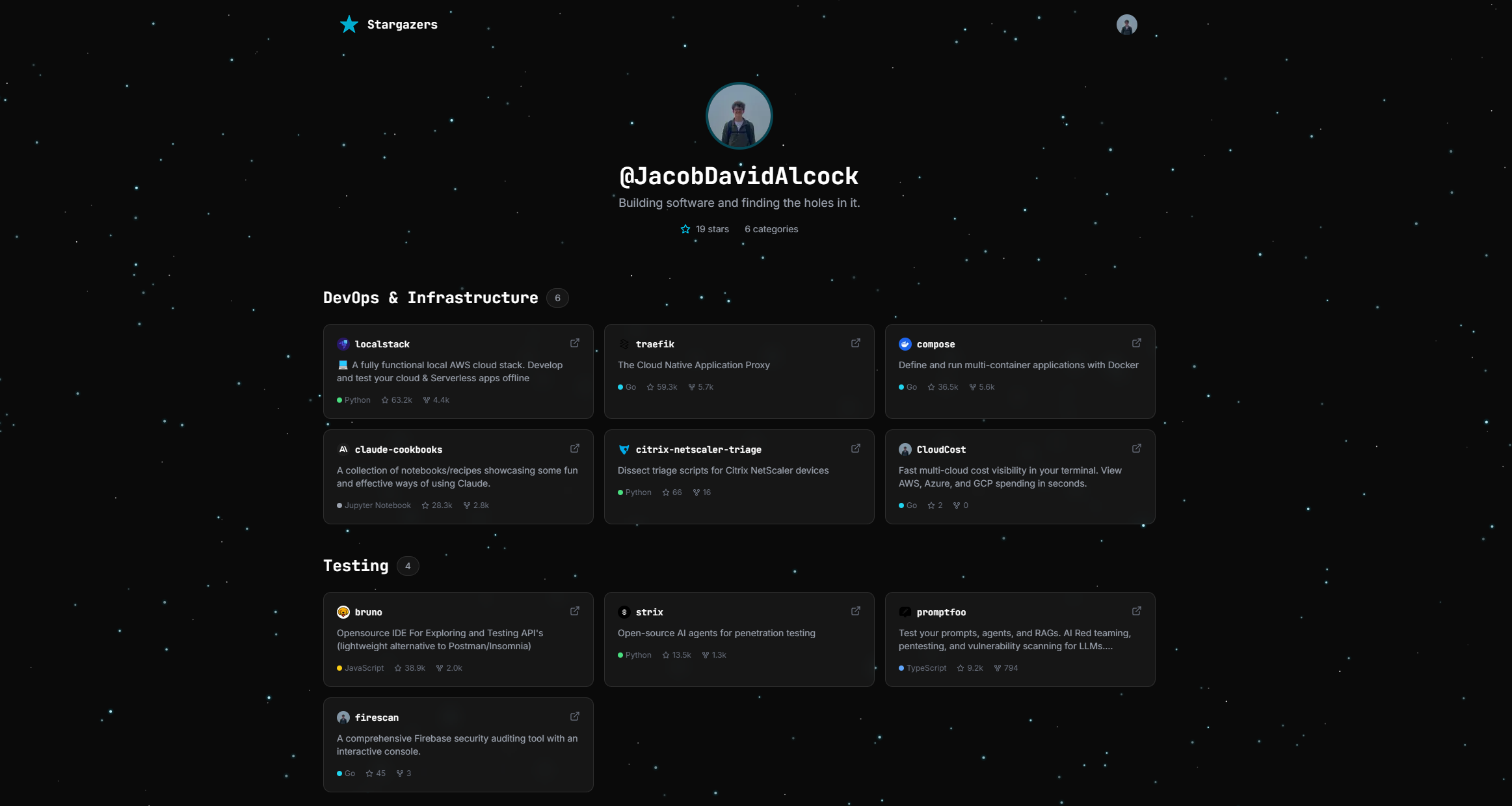 Stargazers - Screenshot 2 showing product features and functionality