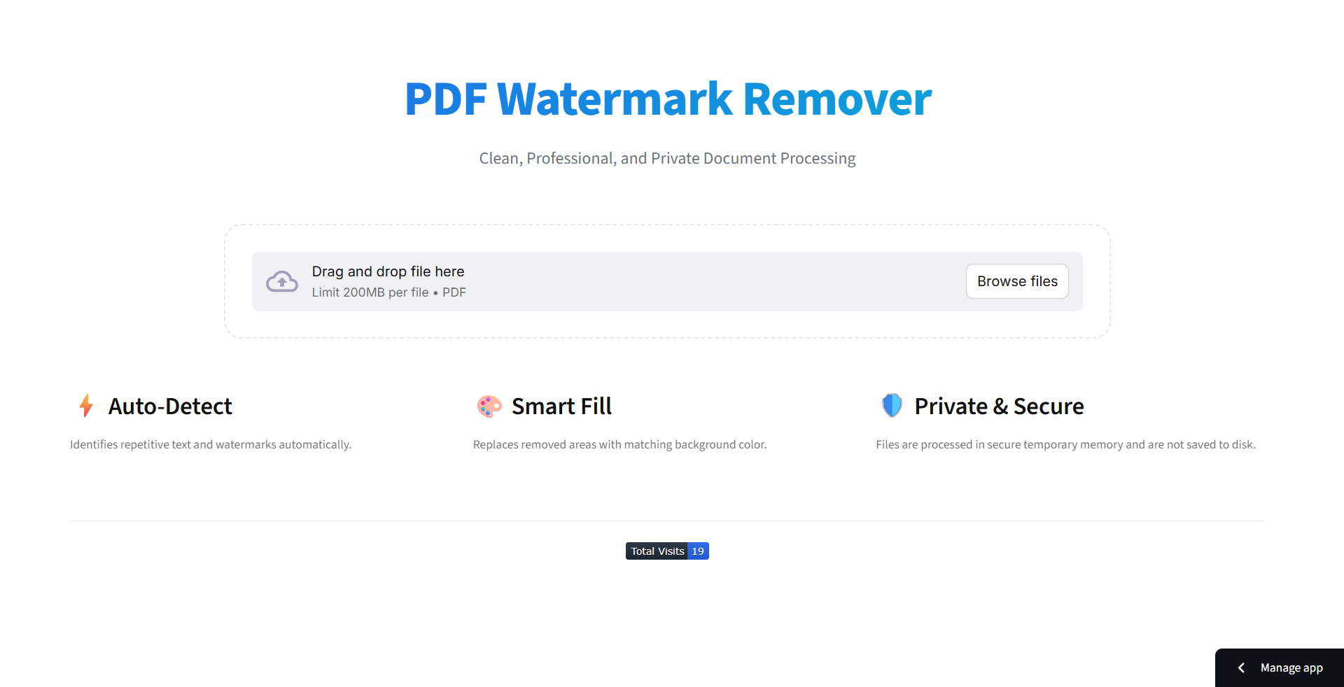 PDF Watermark Remover - Product Hunt launch logo and brand identity