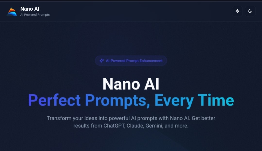 Nano Ai prompt enhancers tool gallery image