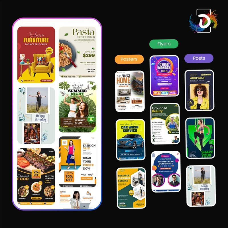 Drawpost - Ai Poster Maker - Main product screenshot demonstrating key features and user interface