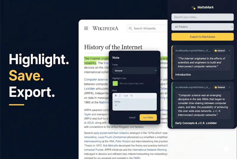 MatteMark - Web Highlighter & Notes Tool screenshot 2