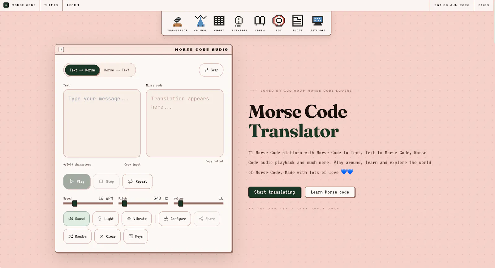 Morse Code Audio screenshot 1