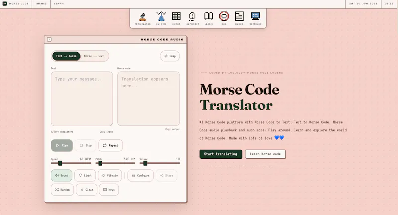 Morse Code Audio screenshot 1