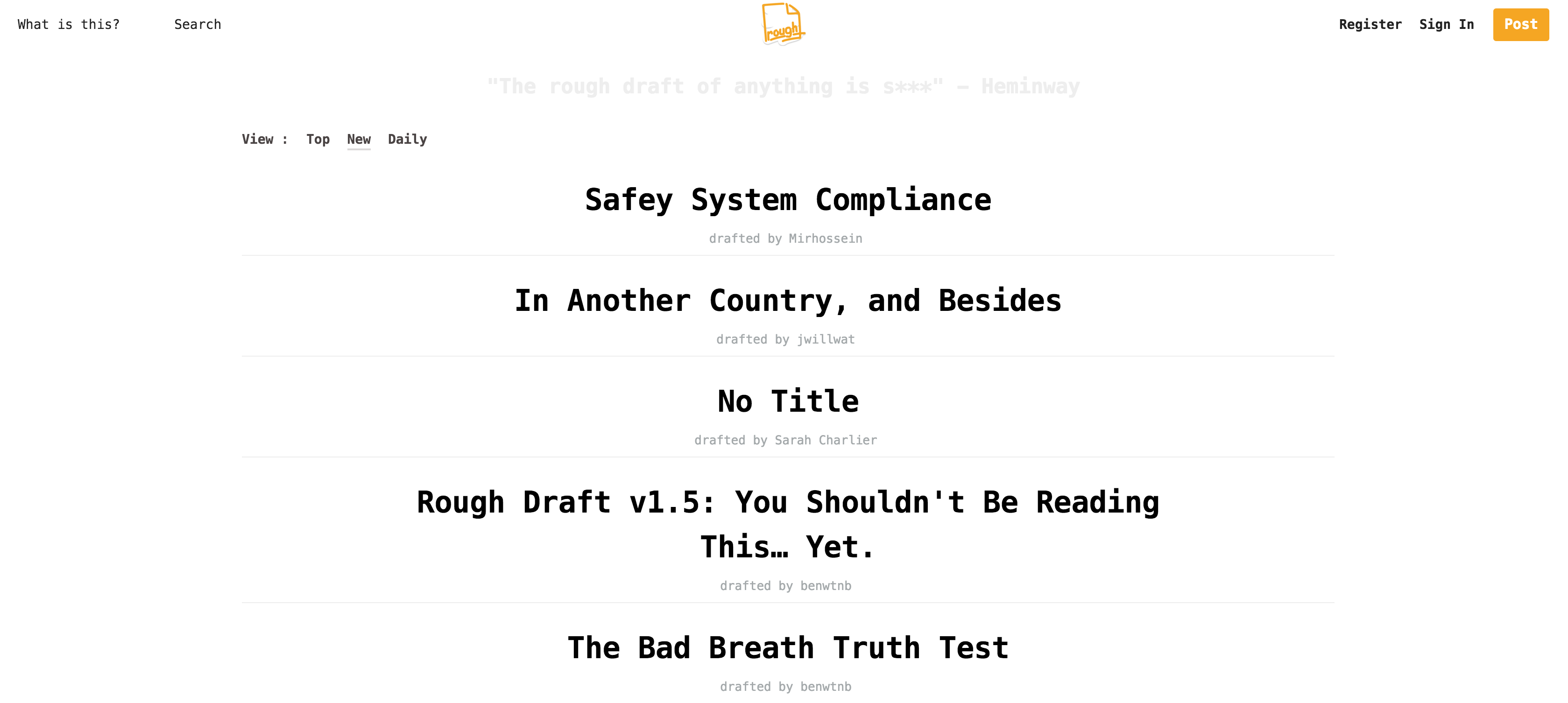 Only Rough Drafts gallery image