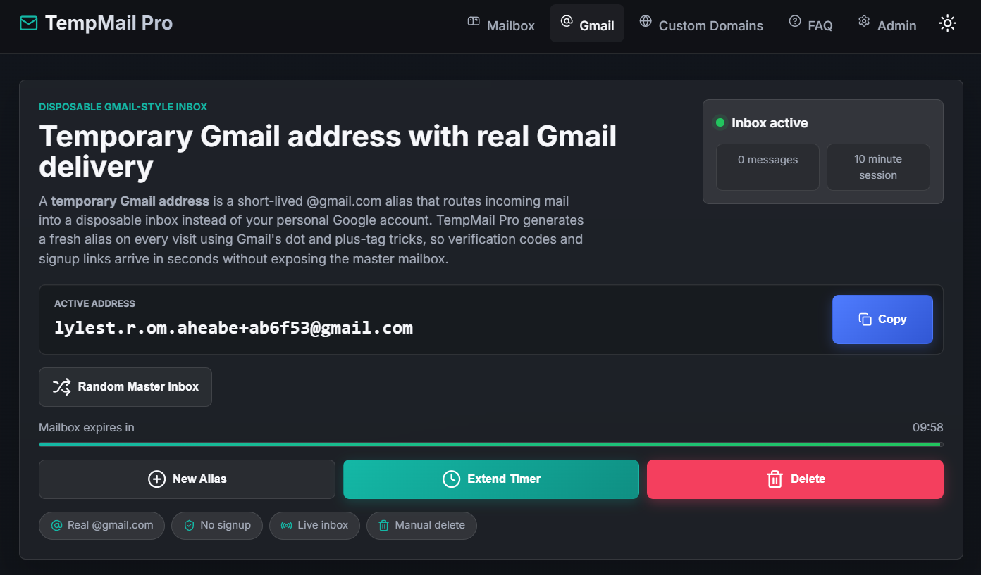 TempMail Pro gallery image