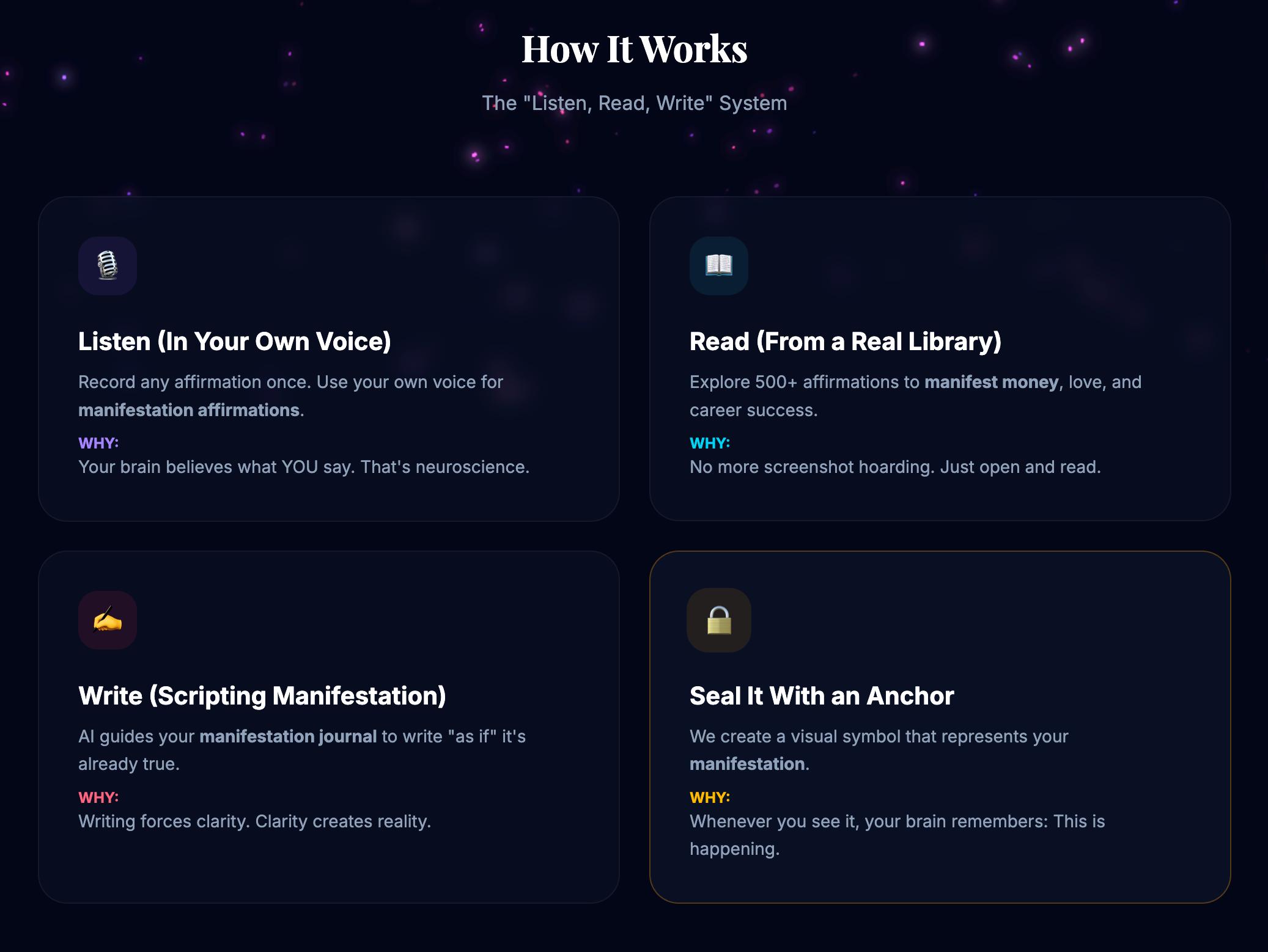 Manifestia - Screenshot 2 showing product features and functionality