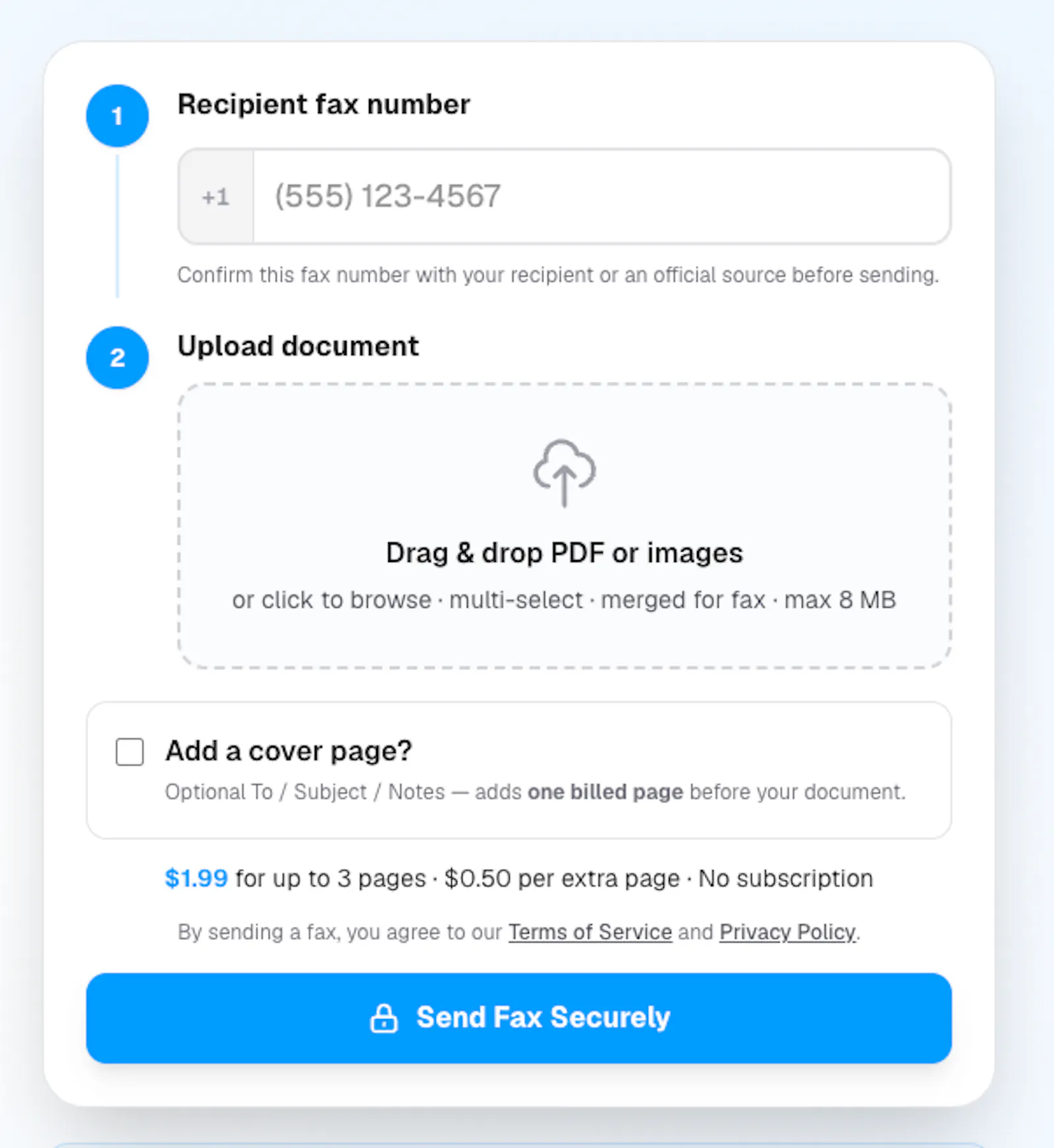 RonFax screenshot 2