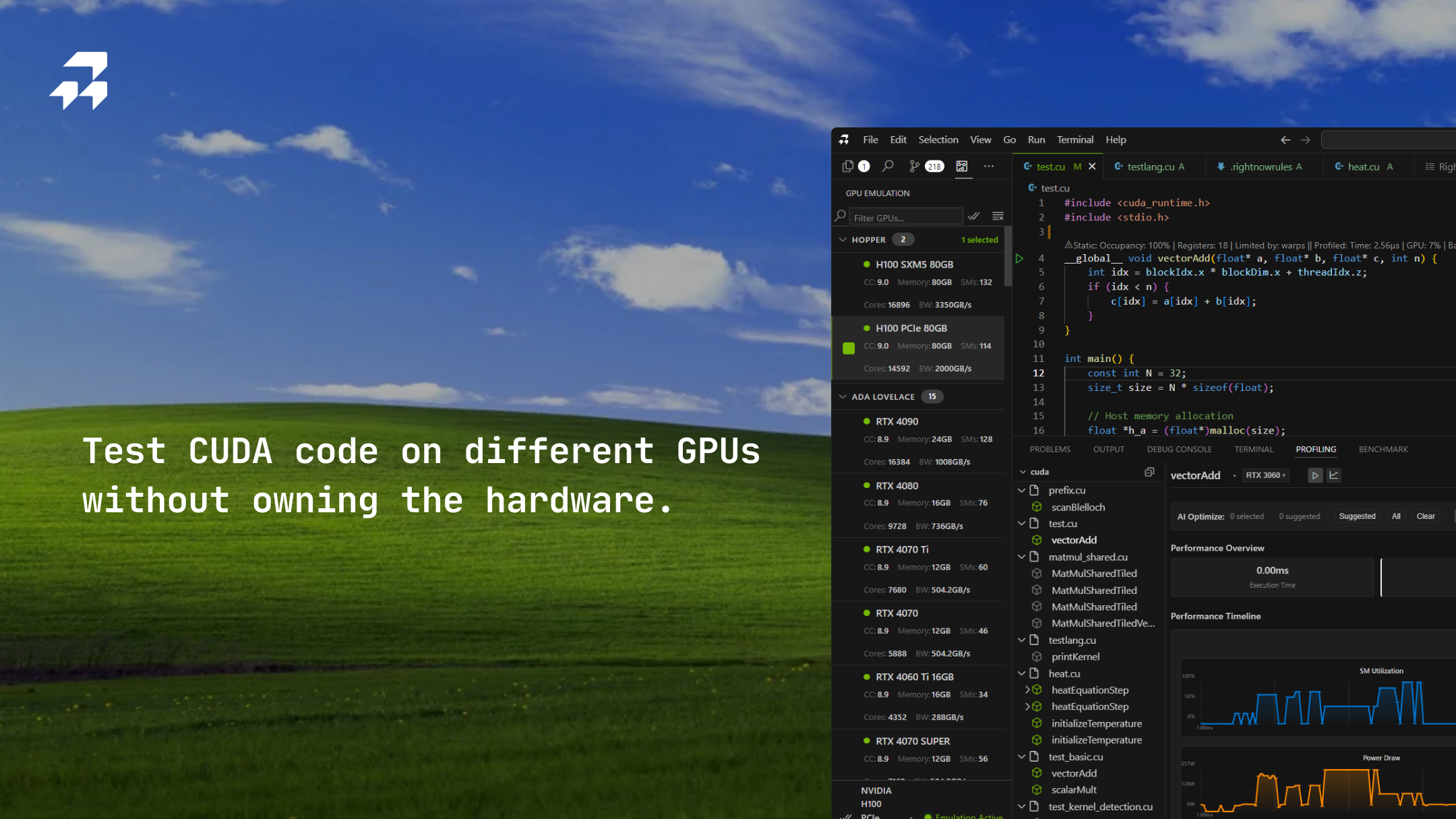 RightNow CUDA Editor - Screenshot 2 showing product features and functionality