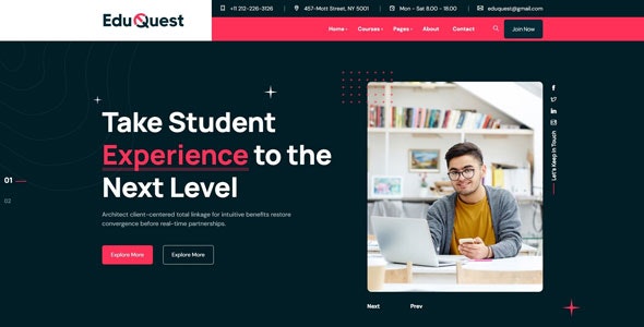Eduquest  - 教育LMS WordPressテーマ - 教育WordPressテーマメディア1