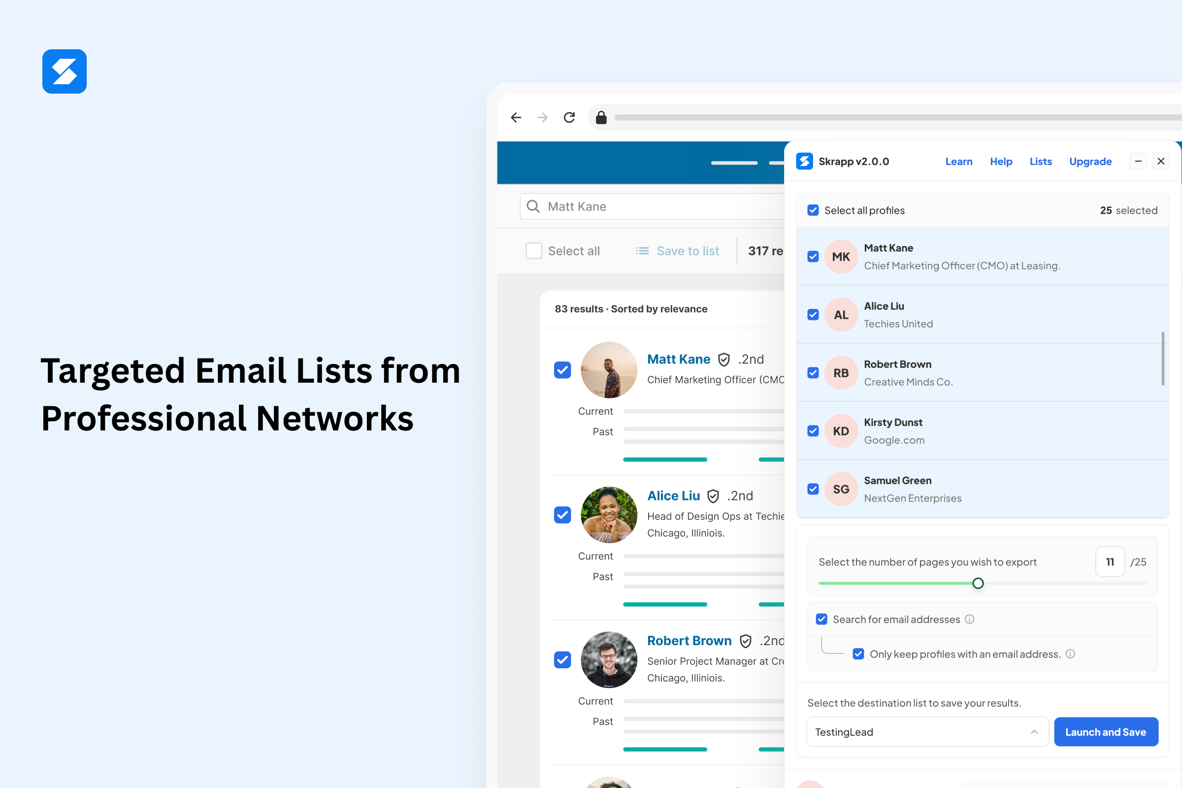 Skrapp.io Chrome Extension v2.0 gallery image