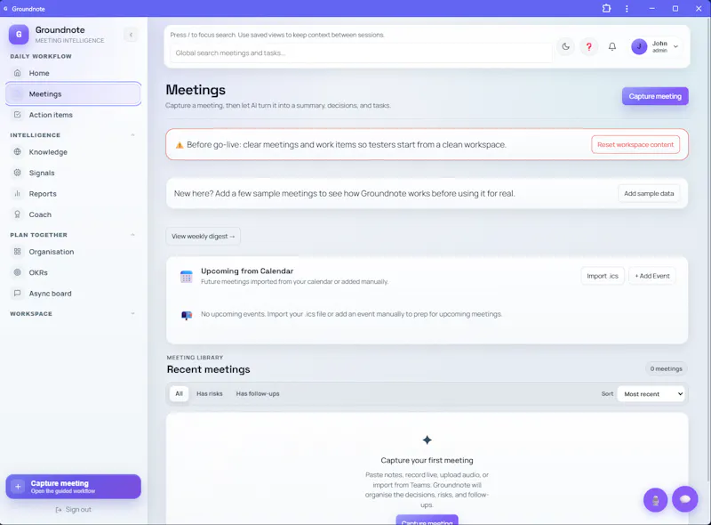 Groundnote screenshot 2