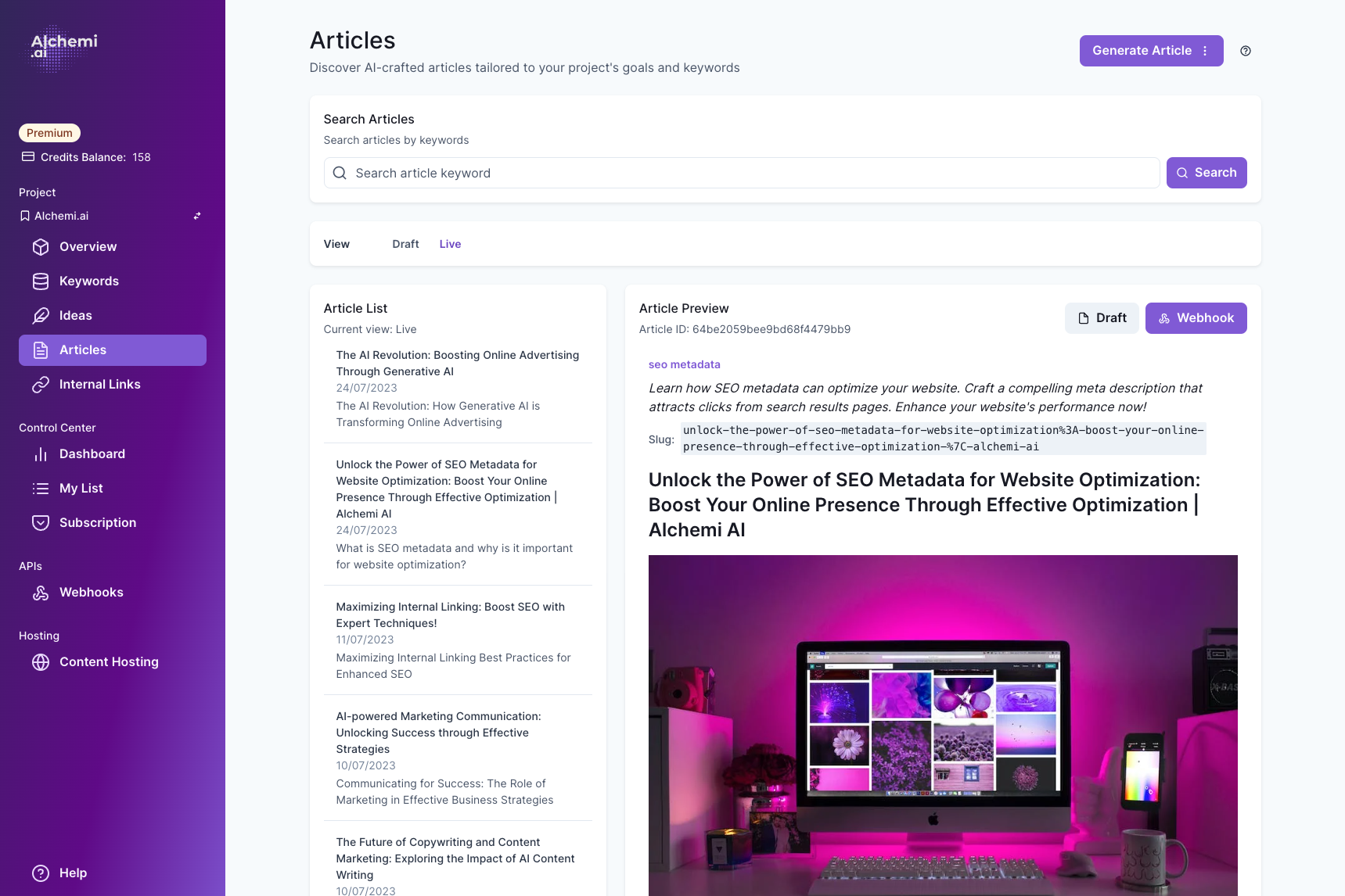 Alchemi.ai - AI로 컨텐츠를 강화 : 원활하고 전략적이며 우수합니다. 미디어 2