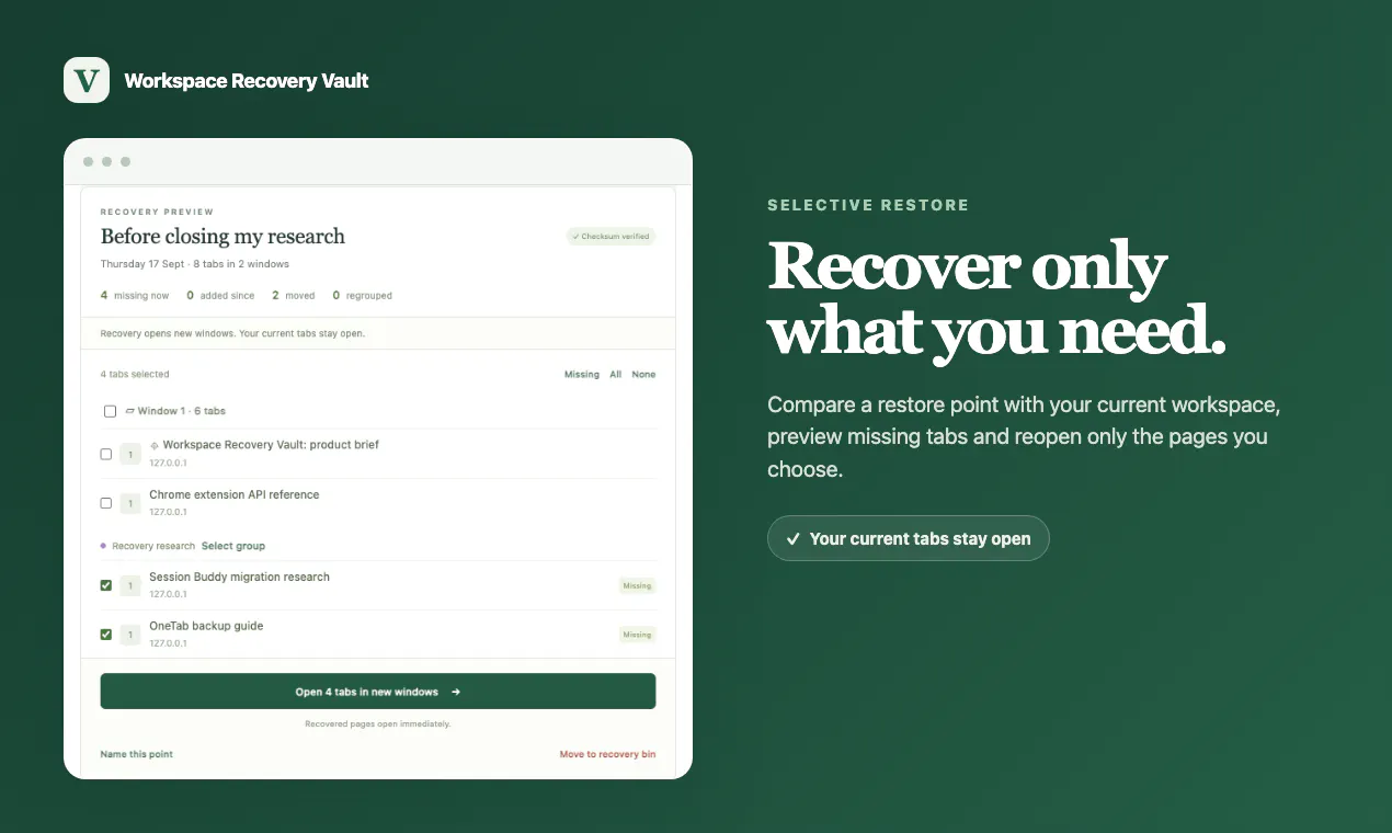 Workspace Recovery Vault gallery image