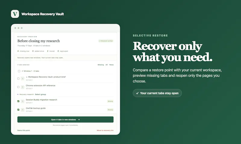 Workspace Recovery Vault screenshot 4