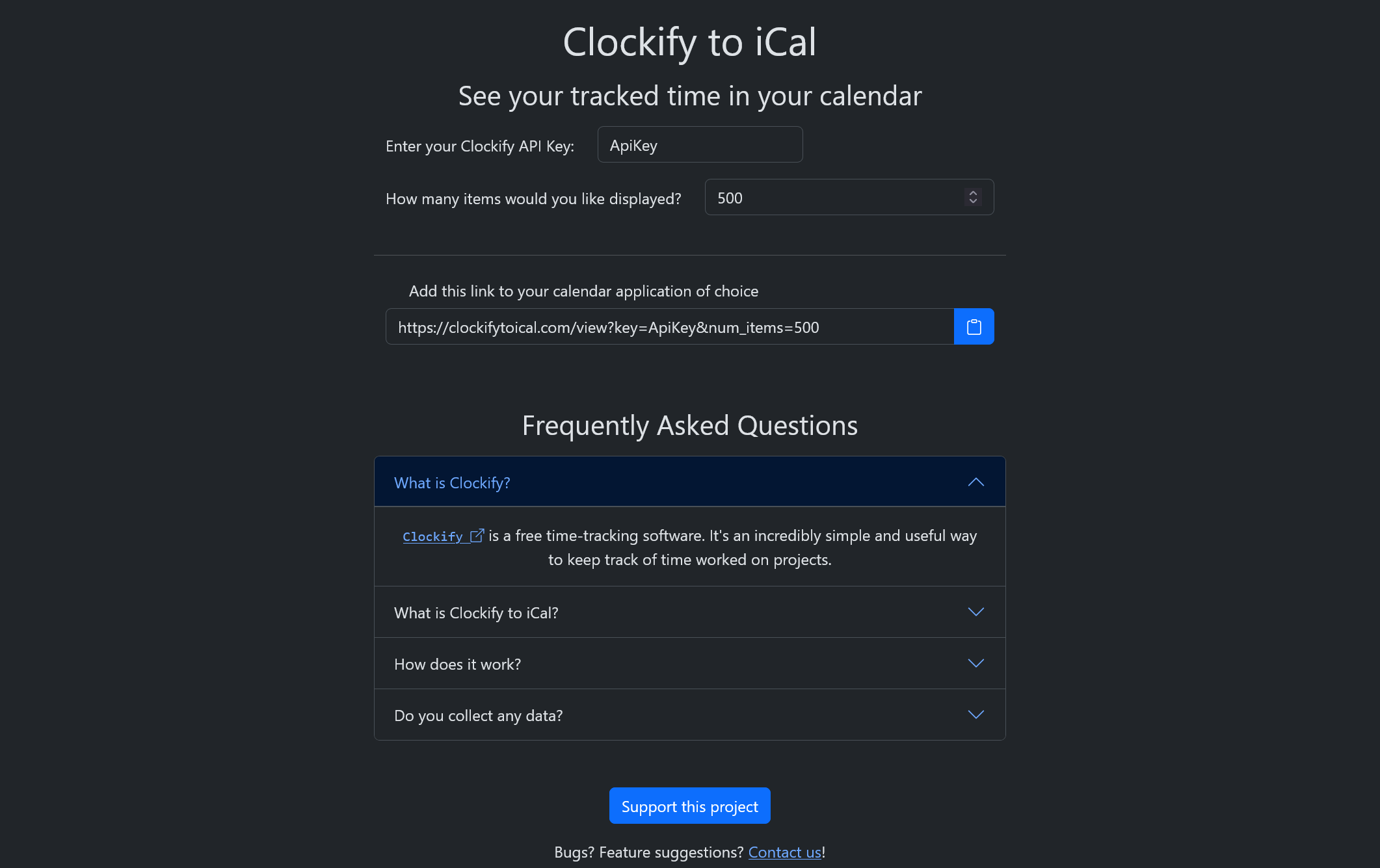وسائط clockify إلى ical - شاهد وقتك في التقويم الخاص بك 1