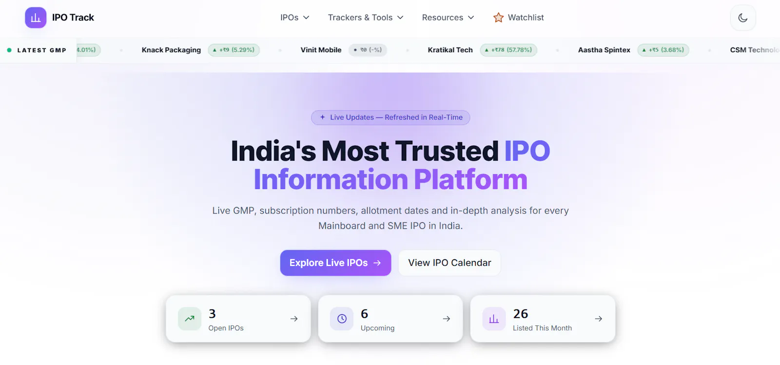 IPO Track screenshot 1
