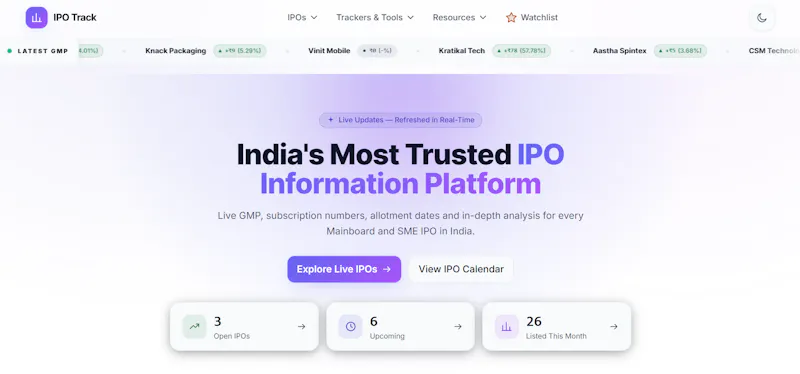 IPO Track screenshot 1