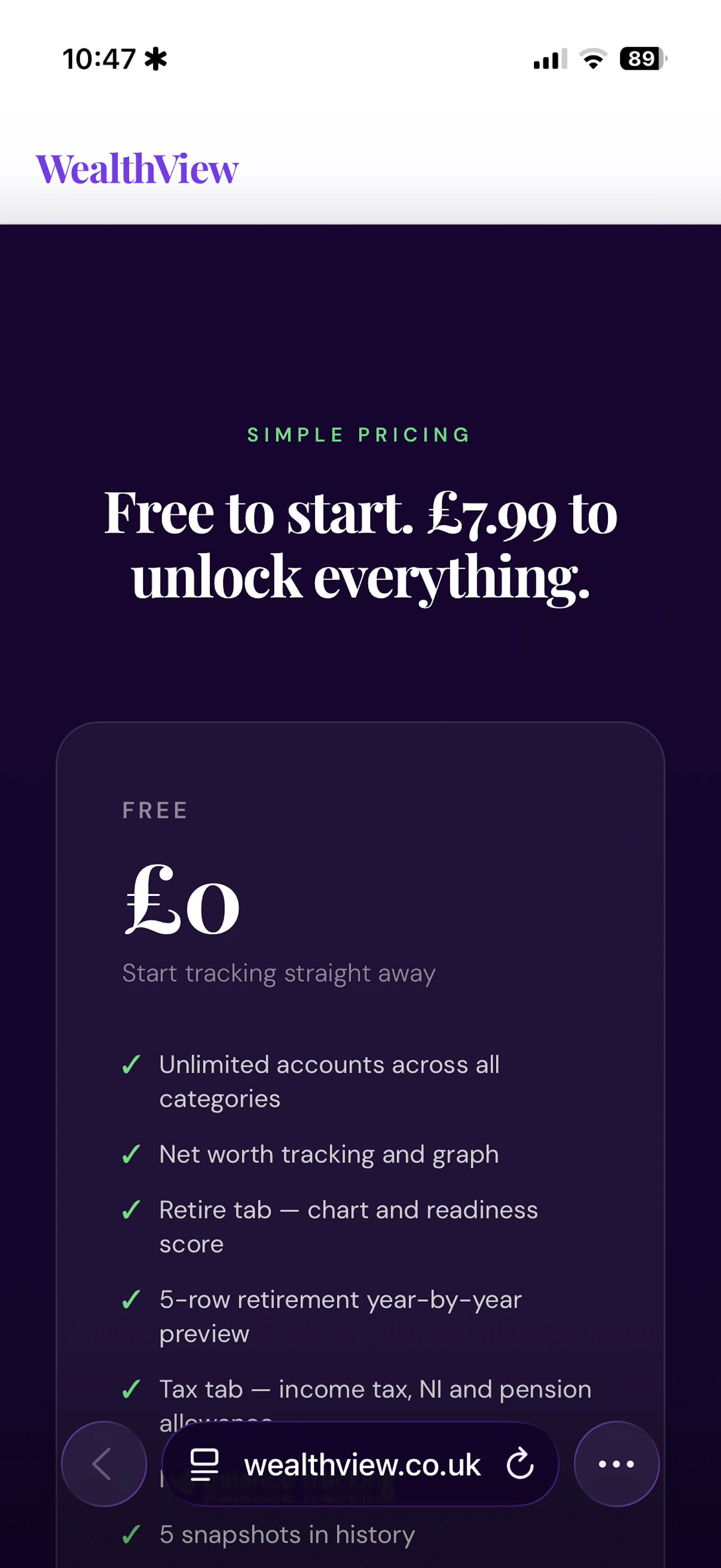 WealthView—Track Your Worth, Retirement. screenshot 2