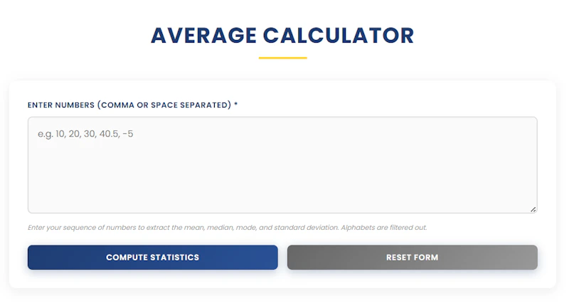 Average Calculator | Ease Tools screenshot 1