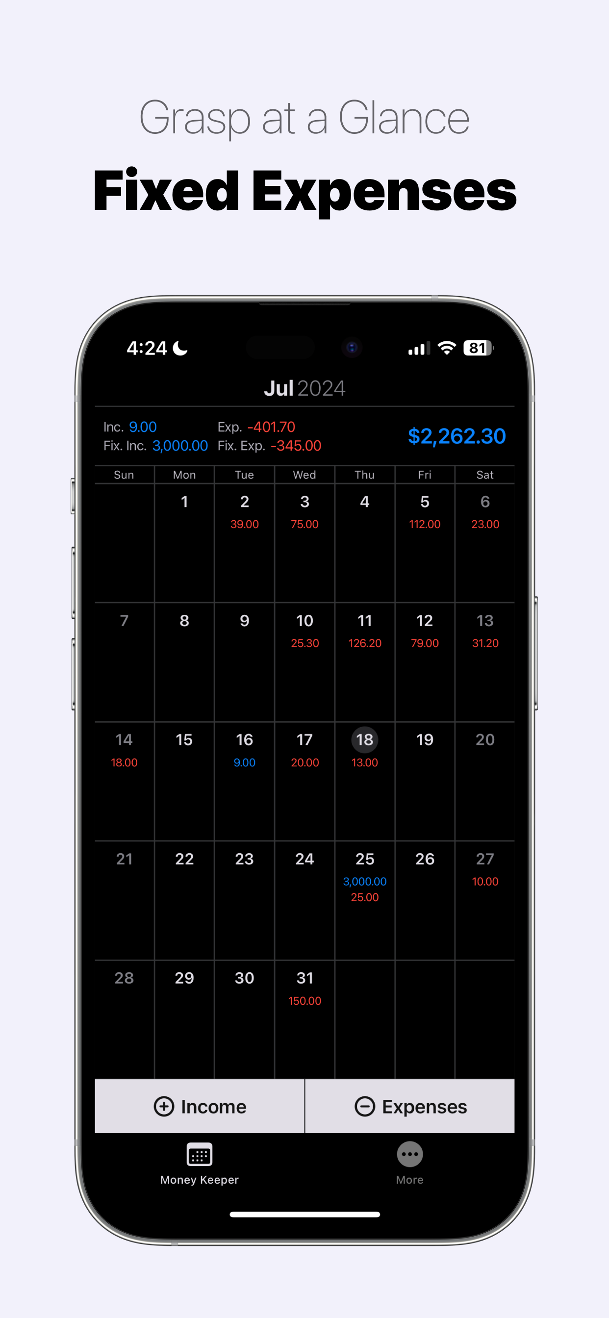 Money Keeper: budgetkalender media 5