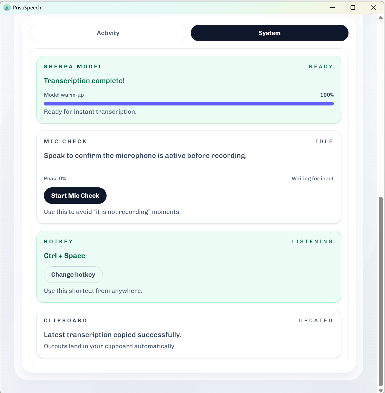 PrivaSpeech - Screenshot 4 showing product features and functionality