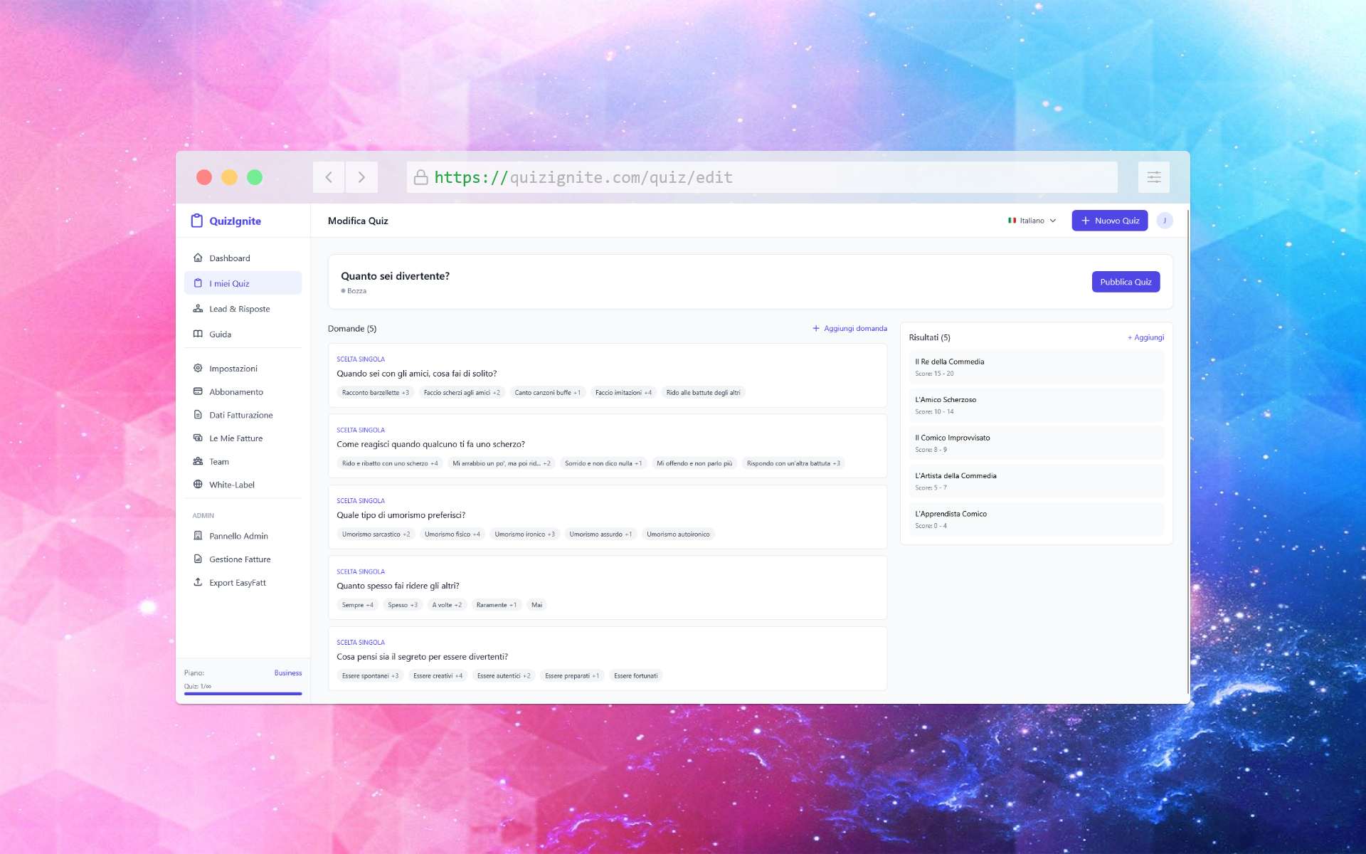 QuizIgnite -qualified leads with quizzes - Screenshot 2 showing product features and functionality