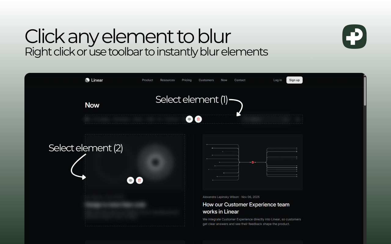 Page Blur - Screenshot 3 showing product features and functionality