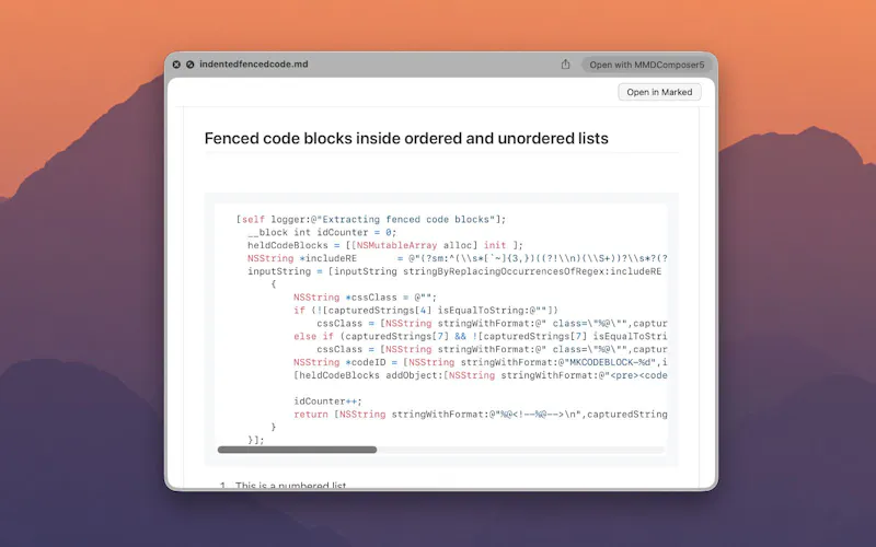 Marked QL screenshot 2