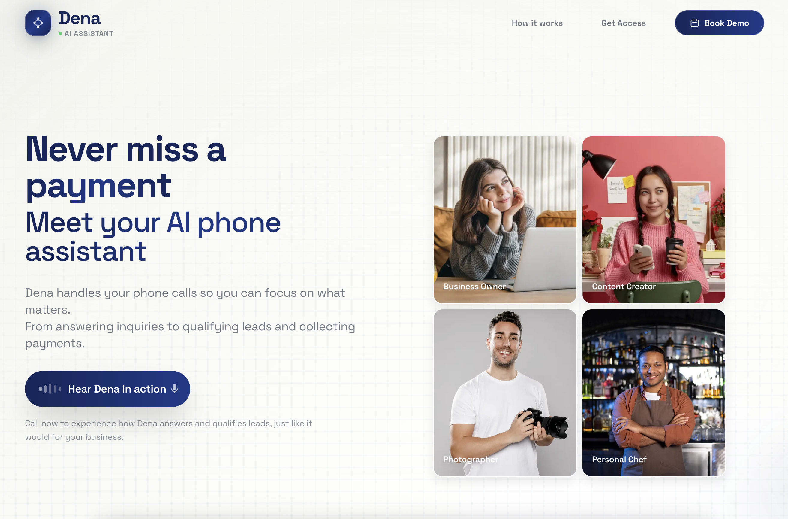 وسائط دينا - وكيل هاتف AI للشركات الفردية والمستقلة 1