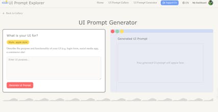UI Prompt Explorer gallery image