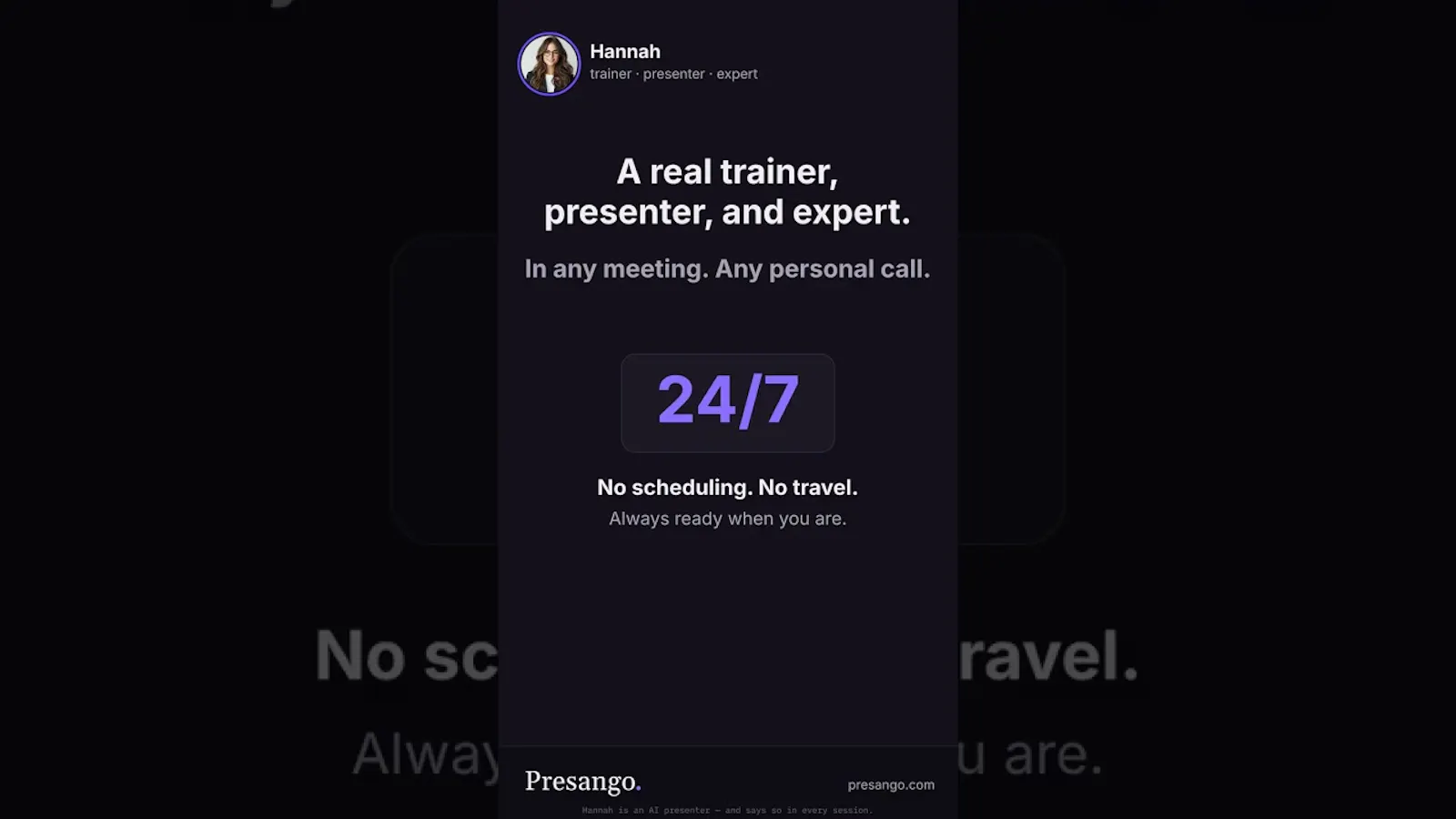 Presango — Hannah presents for you screenshot 1 (video preview)