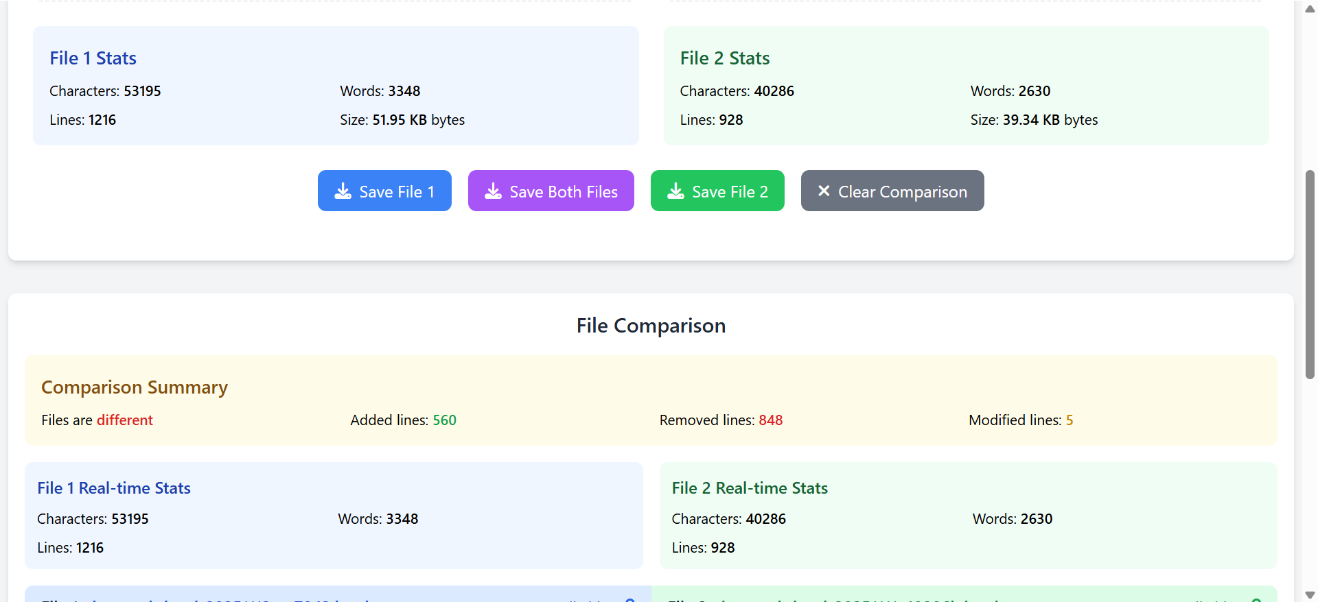 Text and Code File Comparison Tool gallery image