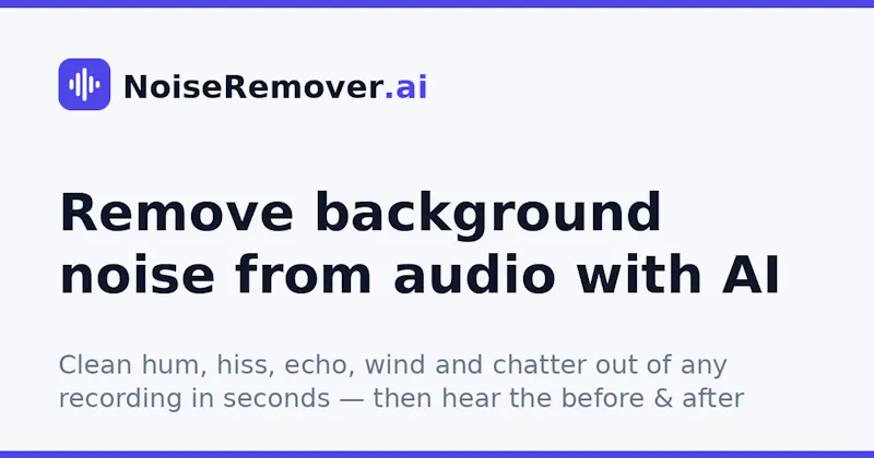 NoiseRemover.ai screenshot 1