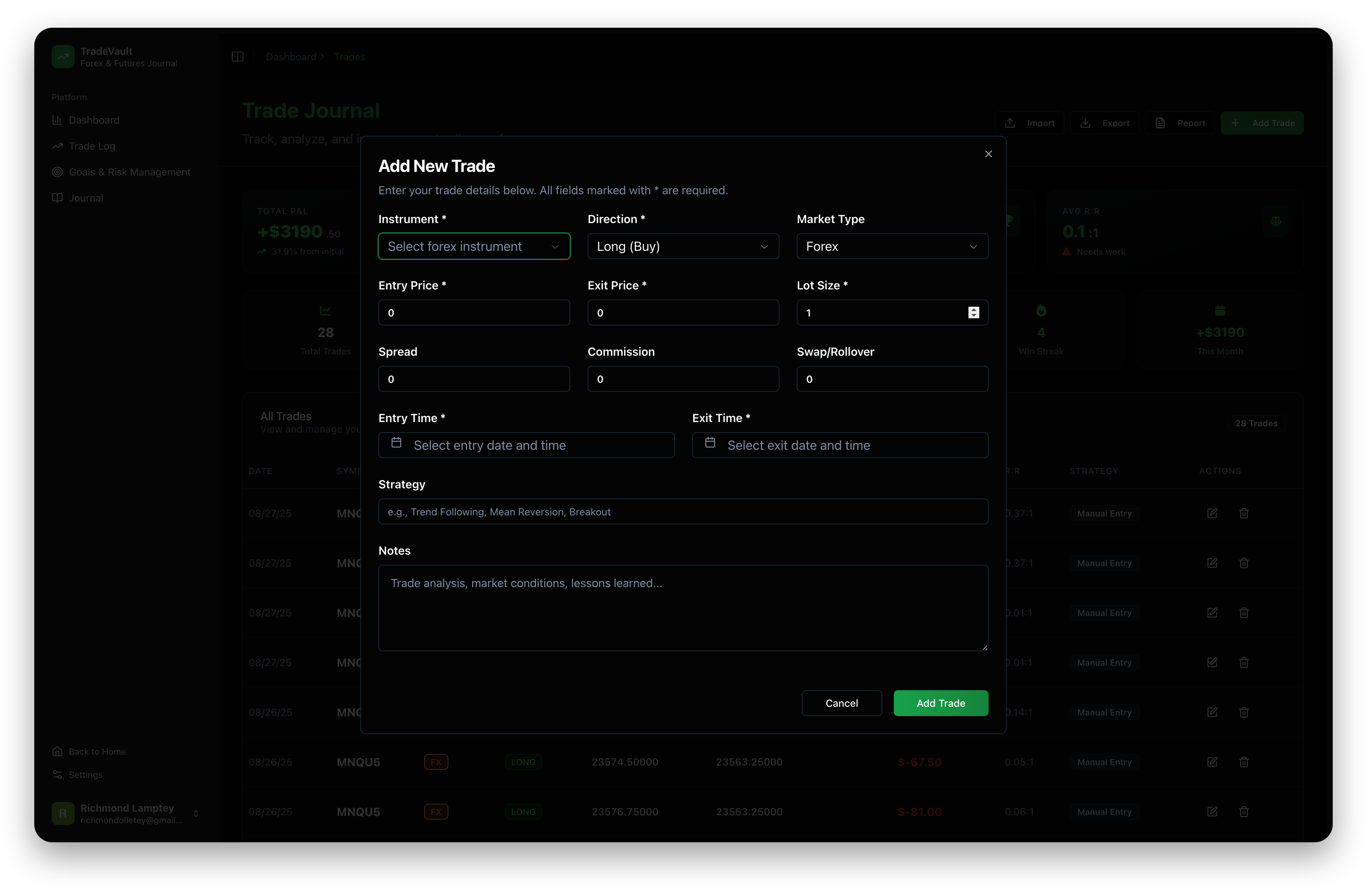 Freetradejournal - Traccia, analizza e migliora le prestazioni di trading media 6