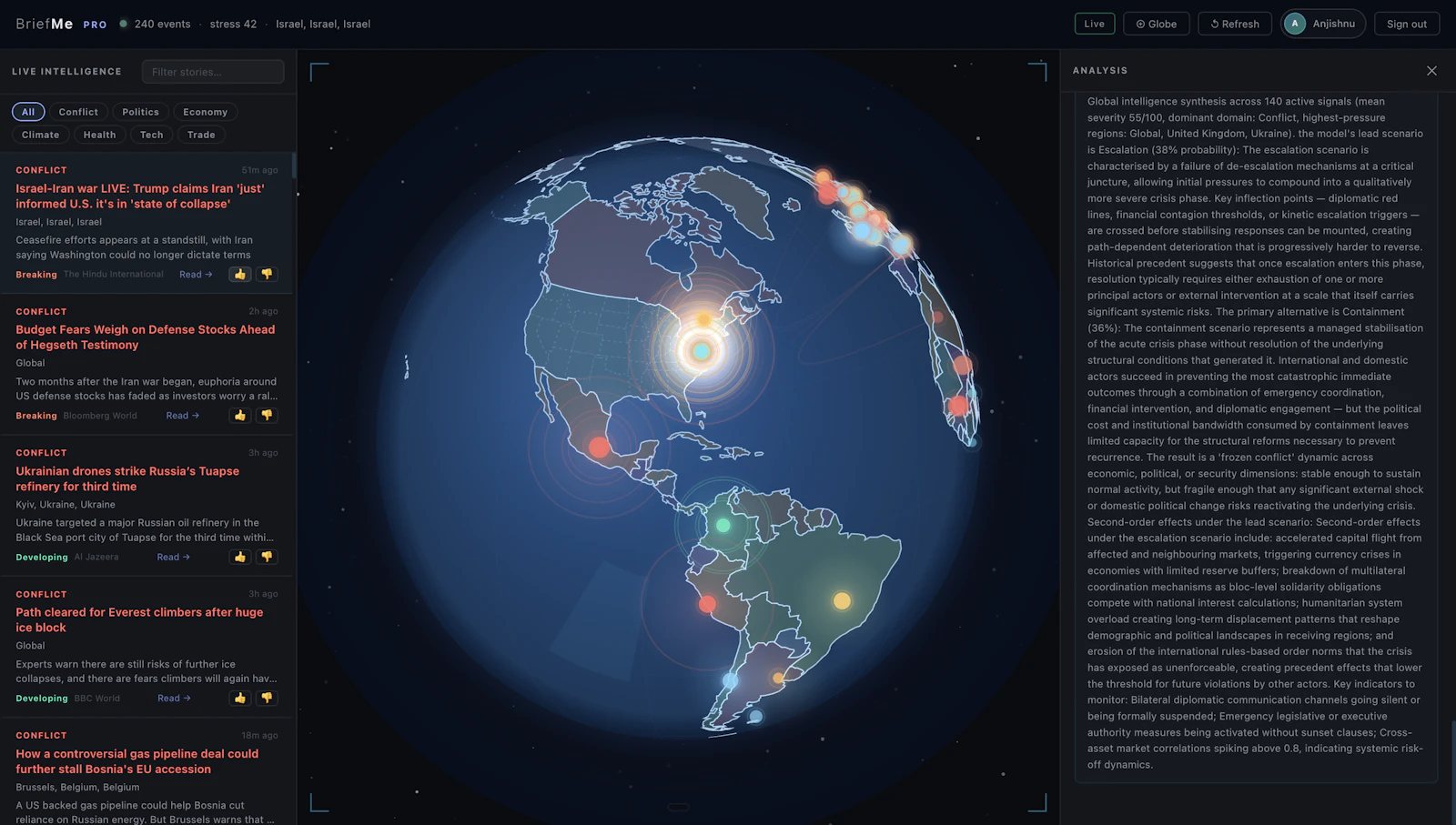 BriefMe — Live Intelligence screenshot 1