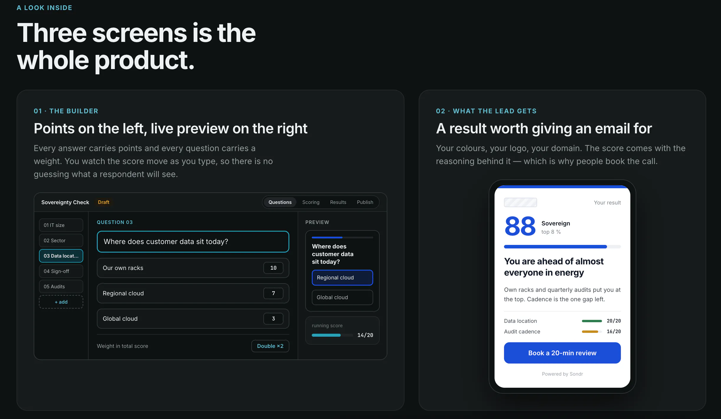 Sondr—Turn cold traffic into leads gallery image
