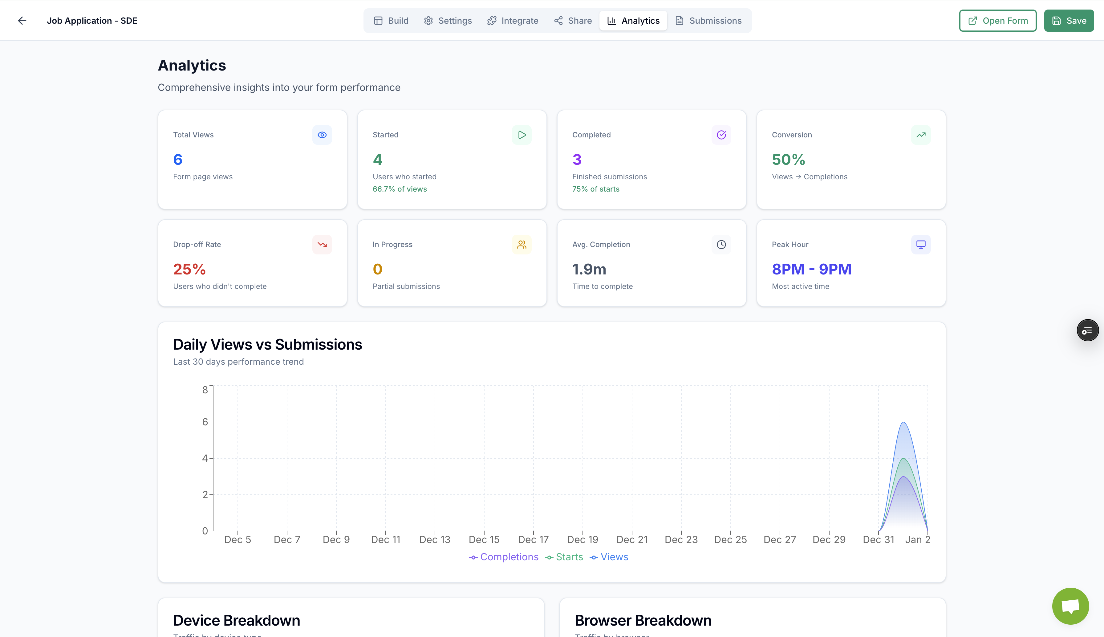 Crispforms - A Free TypeForm Alternative gallery image